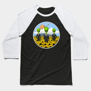 Sunflower Aliens Baseball T-Shirt